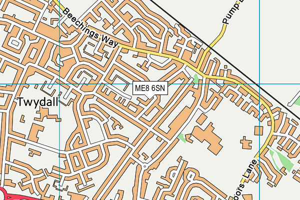 ME8 6SN map - OS VectorMap District (Ordnance Survey)