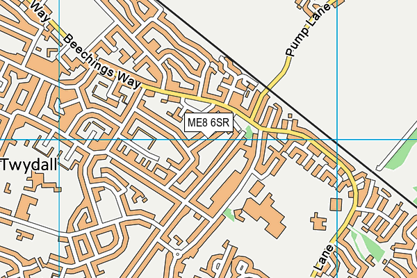 ME8 6SR map - OS VectorMap District (Ordnance Survey)