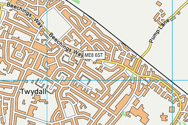 ME8 6ST map - OS VectorMap District (Ordnance Survey)