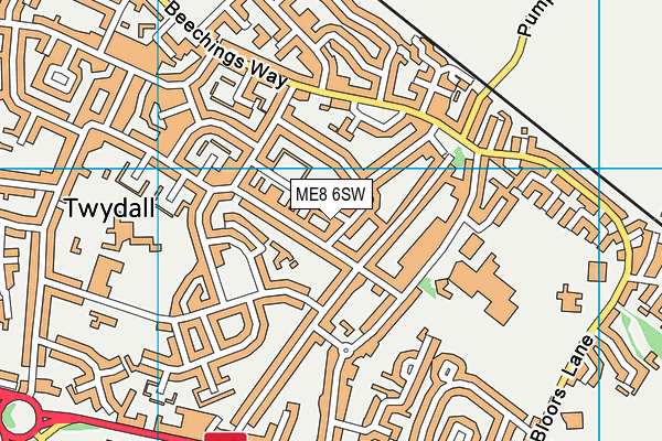 ME8 6SW map - OS VectorMap District (Ordnance Survey)