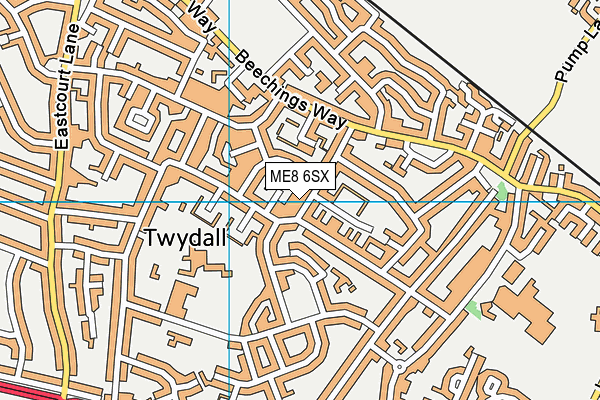 ME8 6SX map - OS VectorMap District (Ordnance Survey)