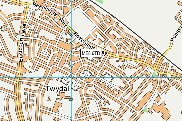 ME8 6TD map - OS VectorMap District (Ordnance Survey)
