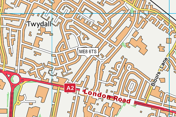 ME8 6TS map - OS VectorMap District (Ordnance Survey)