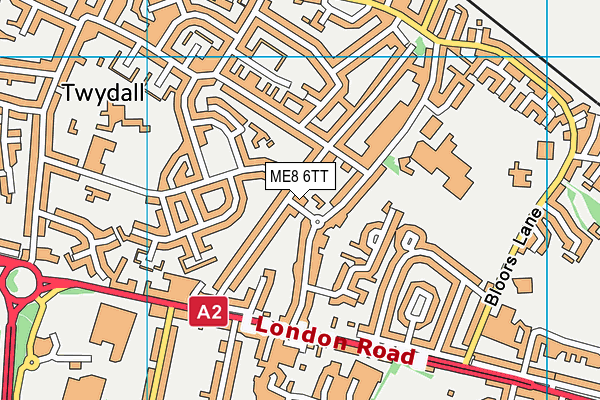 ME8 6TT map - OS VectorMap District (Ordnance Survey)