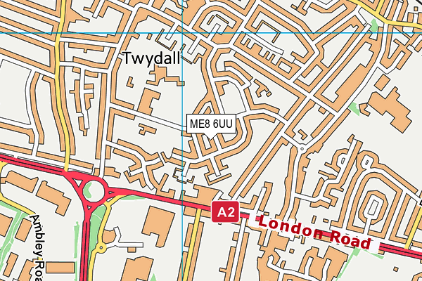 ME8 6UU map - OS VectorMap District (Ordnance Survey)