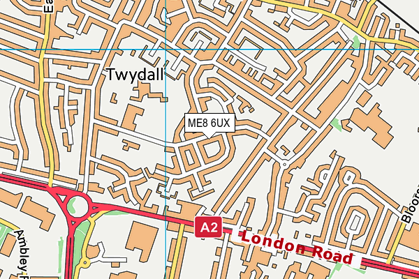 ME8 6UX map - OS VectorMap District (Ordnance Survey)