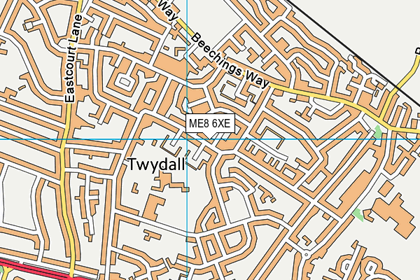 ME8 6XE map - OS VectorMap District (Ordnance Survey)