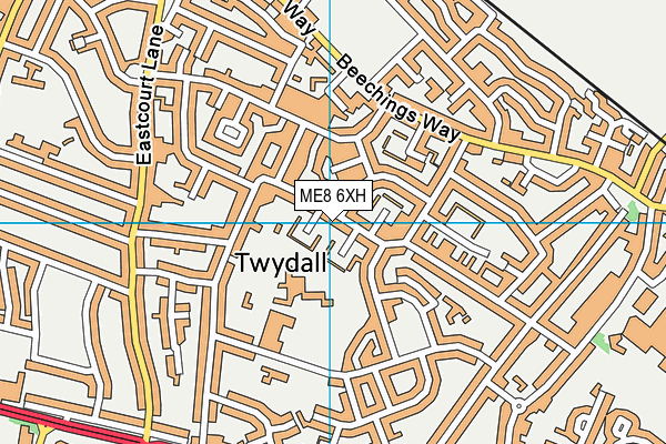 ME8 6XH map - OS VectorMap District (Ordnance Survey)