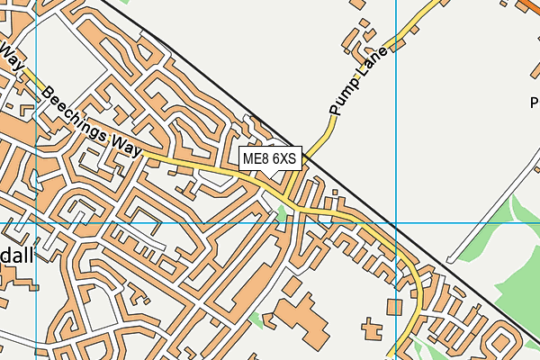 ME8 6XS map - OS VectorMap District (Ordnance Survey)