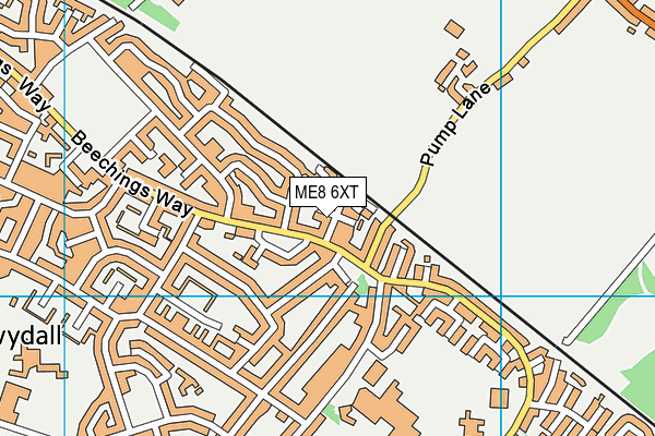 ME8 6XT map - OS VectorMap District (Ordnance Survey)