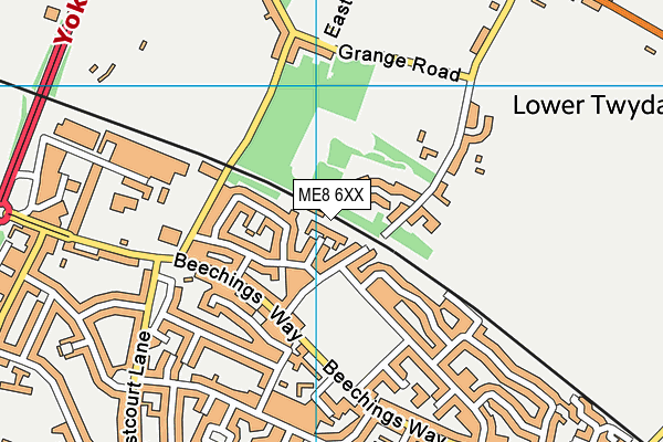 ME8 6XX map - OS VectorMap District (Ordnance Survey)
