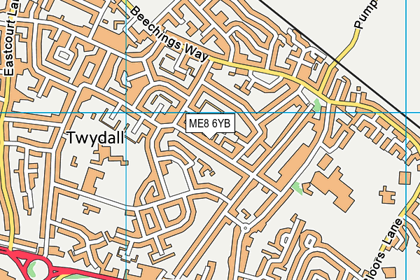 ME8 6YB map - OS VectorMap District (Ordnance Survey)