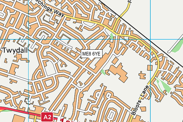 ME8 6YE map - OS VectorMap District (Ordnance Survey)