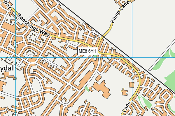 ME8 6YH map - OS VectorMap District (Ordnance Survey)
