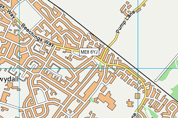 ME8 6YJ map - OS VectorMap District (Ordnance Survey)