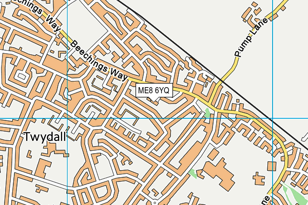 ME8 6YQ map - OS VectorMap District (Ordnance Survey)