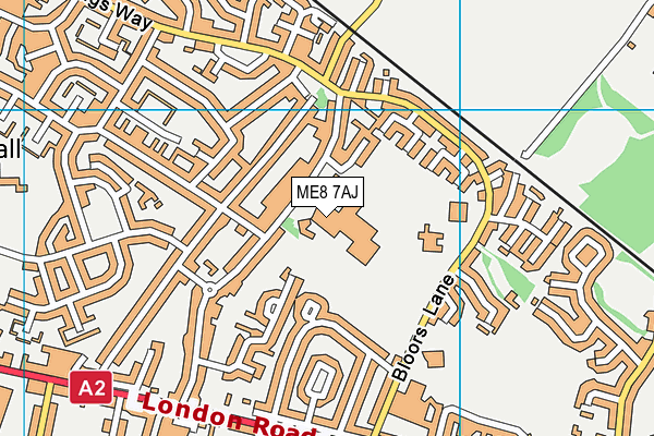 ME8 7AJ map - OS VectorMap District (Ordnance Survey)
