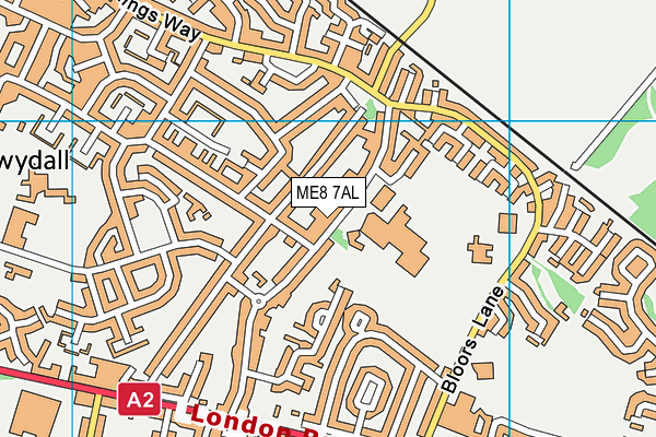 ME8 7AL map - OS VectorMap District (Ordnance Survey)