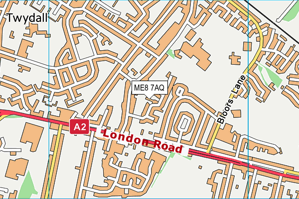 ME8 7AQ map - OS VectorMap District (Ordnance Survey)