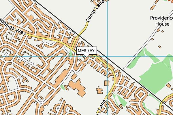 ME8 7AY map - OS VectorMap District (Ordnance Survey)