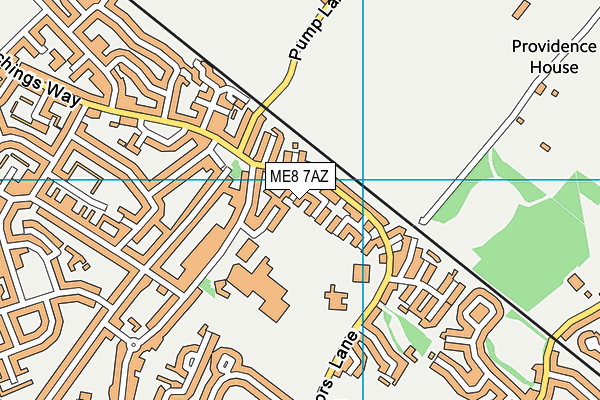 ME8 7AZ map - OS VectorMap District (Ordnance Survey)
