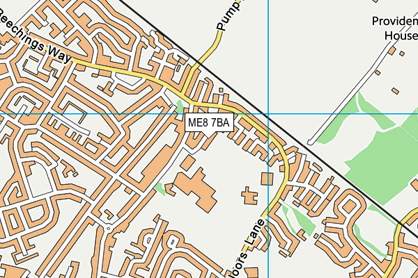 ME8 7BA map - OS VectorMap District (Ordnance Survey)