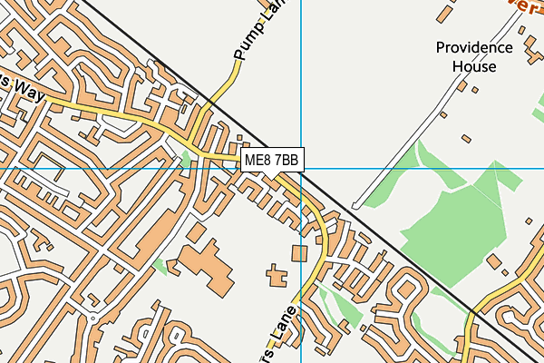 ME8 7BB map - OS VectorMap District (Ordnance Survey)