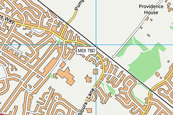 ME8 7BD map - OS VectorMap District (Ordnance Survey)