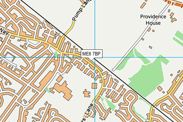 ME8 7BP map - OS VectorMap District (Ordnance Survey)