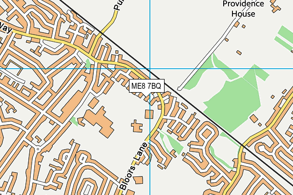 ME8 7BQ map - OS VectorMap District (Ordnance Survey)