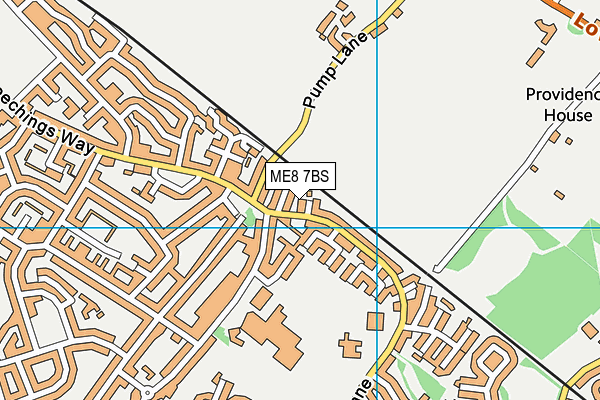 ME8 7BS map - OS VectorMap District (Ordnance Survey)