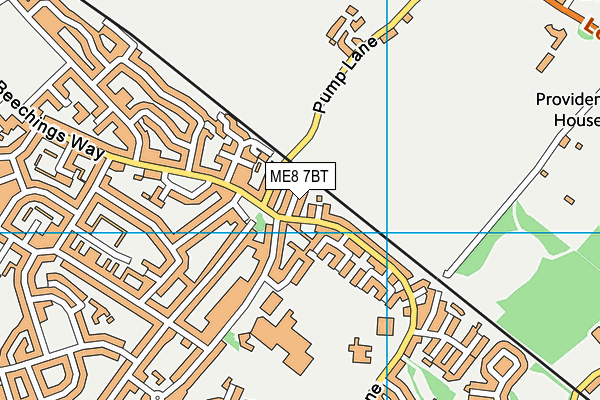 ME8 7BT map - OS VectorMap District (Ordnance Survey)