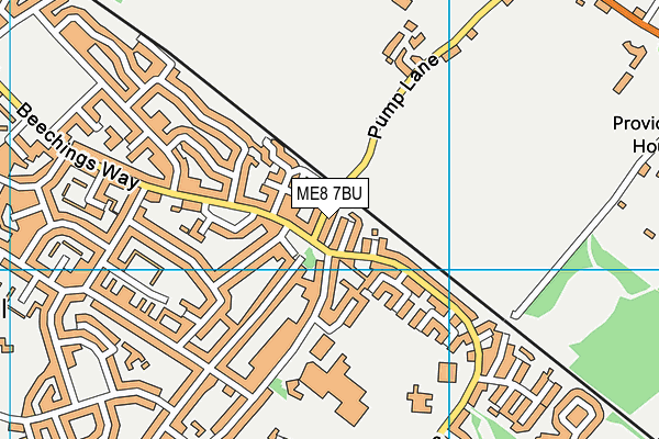 ME8 7BU map - OS VectorMap District (Ordnance Survey)