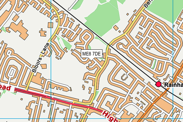 ME8 7DE map - OS VectorMap District (Ordnance Survey)
