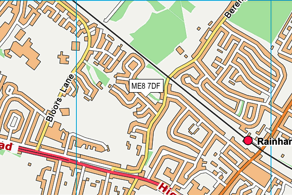 ME8 7DF map - OS VectorMap District (Ordnance Survey)