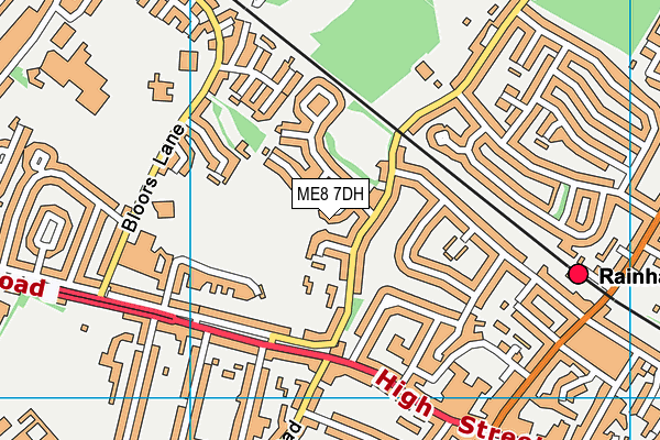 ME8 7DH map - OS VectorMap District (Ordnance Survey)