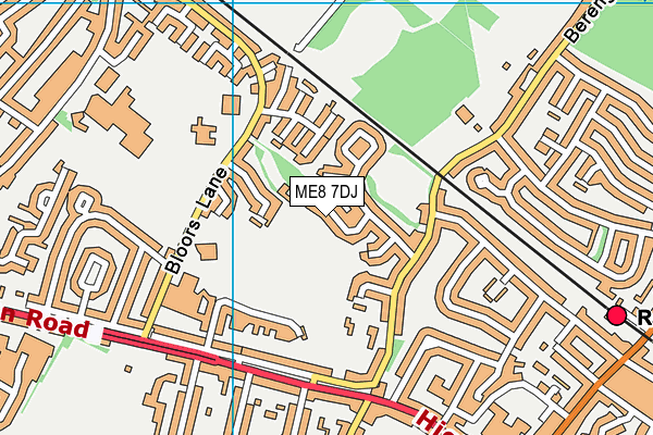 ME8 7DJ map - OS VectorMap District (Ordnance Survey)