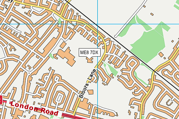 ME8 7DX map - OS VectorMap District (Ordnance Survey)
