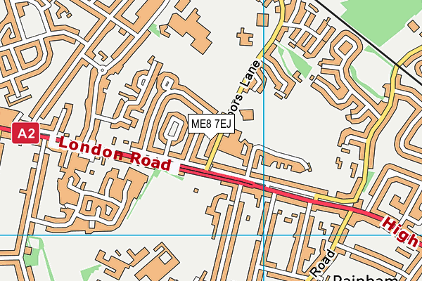 ME8 7EJ map - OS VectorMap District (Ordnance Survey)