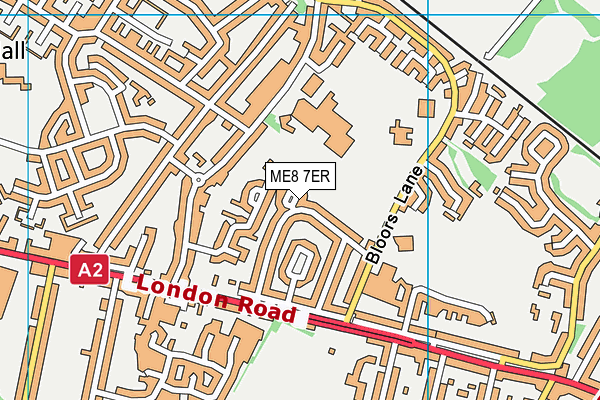 ME8 7ER map - OS VectorMap District (Ordnance Survey)