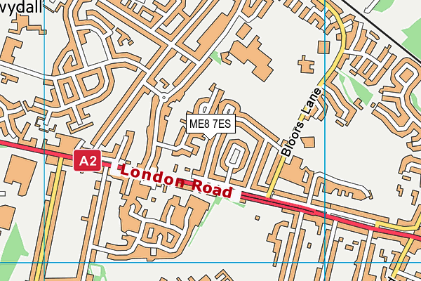 ME8 7ES map - OS VectorMap District (Ordnance Survey)