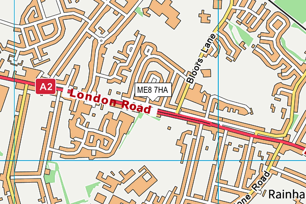 ME8 7HA map - OS VectorMap District (Ordnance Survey)