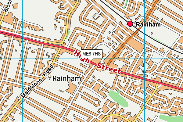 ME8 7HS map - OS VectorMap District (Ordnance Survey)