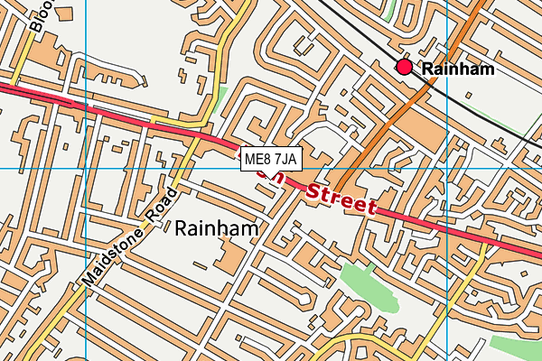 ME8 7JA map - OS VectorMap District (Ordnance Survey)