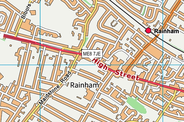 ME8 7JE map - OS VectorMap District (Ordnance Survey)