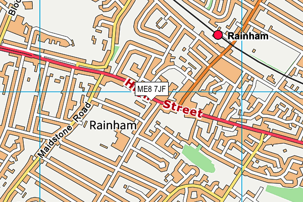 ME8 7JF map - OS VectorMap District (Ordnance Survey)