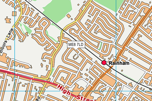 ME8 7LD map - OS VectorMap District (Ordnance Survey)