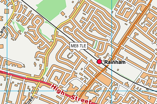 ME8 7LE map - OS VectorMap District (Ordnance Survey)