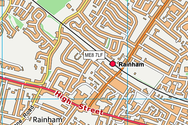 ME8 7LF map - OS VectorMap District (Ordnance Survey)