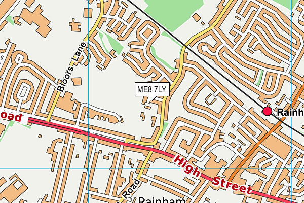 ME8 7LY map - OS VectorMap District (Ordnance Survey)